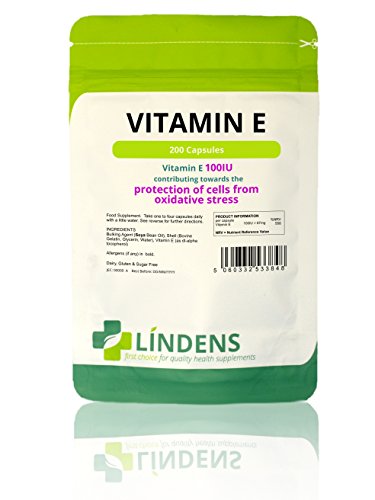 Lindens Vitamine E 100 Iu 200 Capsules Dl Alfa-Tocoferol Kwaliteit Supplement