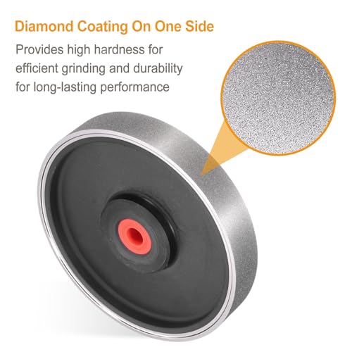 QUARKZMAN Diamant-Schleifscheibe 6 Zoll x 1 Zoll Mit 1 Zoll Bohrung 320 Körnung Schmuck-Schleifscheiben Mit Reduzierringen Für Naturstein Marmor Edelstein Glas Keramik Kristall Hartmetall