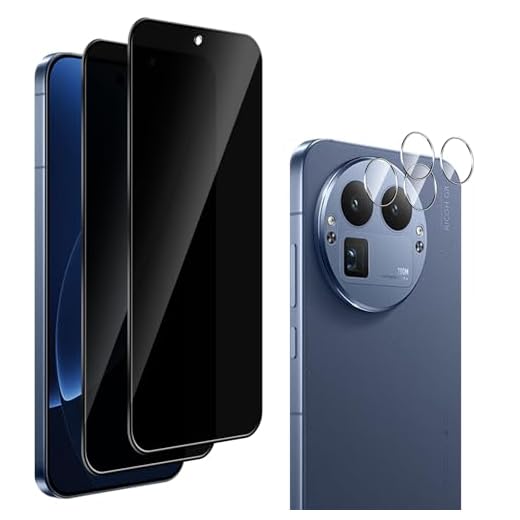 QULLOO Sichtschutz Schutzfolie für Realme GT 8 Pro/GT8 Pro für Panzerglas + Kameraschutz, 2+2 Stück 9H Schutzglas Privacy Displayschutzfolie Anti-Spähen Displayschutz Glas Folie Screen Protector