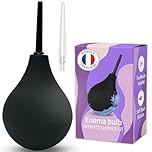 Poire à Lavement Intime 225 ml – Douchette Intime Hygiénique en Silicone Médical avec 2 Canules – Nettoyage Doux et Confortable, Femme & Homme, Sans BPA