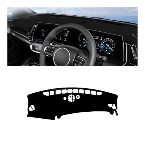 Tapis de tableau de bord pour KIA Sportage NQ5 2022 2023 protection anti-UV noire
