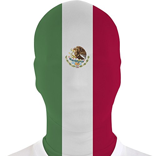 Morphsuits Morphmask Flag Mexico, Blue/White/Red, One Size
