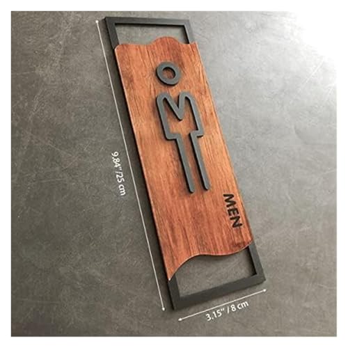 Panneau de toilette pour salle de bain identification claire porte lot de 2