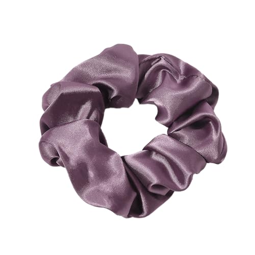 Pack of 2 Silk Colon Hair Bobbles, Plain Scrunchies, Elastic Hair Ties, Soft Hair Rings, Rubber Bands, Ponytail Holder