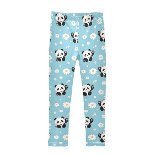 Panda Daisy Girls Leggings Soft Stretch Workout Yoga Dance Pants for Kids Casual Tights