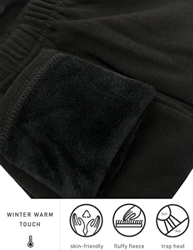 Kiench Girls' Fleece Lined Leggings Winter Warm Pants Thermal Cotton2