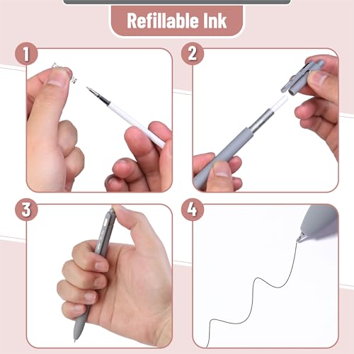 Bolígrafos Gel Retráctiles Mr. Pen, Pack 6, Punta Fina 0.5mm miniatura 5