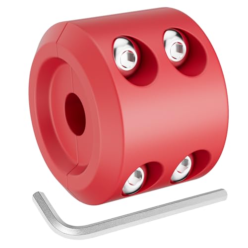 Bonison Winch Stopper for Cable. Truck UTV ATV Rubber Winch Cable Stopper Protects Towing Hook Synthetic Rope Cable Line from Wear or Damage Hawse Bumper. Red