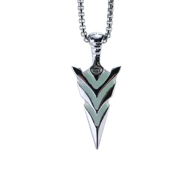 Unisex Stylish Arrowhead Tribal Pendant Necklace Radium Finish Alloy Locket-image-21