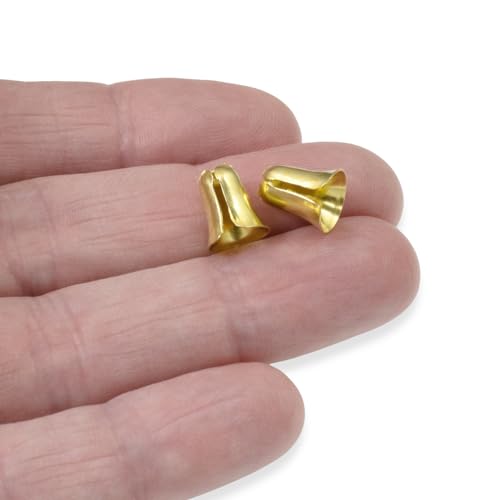 Image of Generic 20 Brass Bell Pendants - for Size #6 Ball Chain Pull - End Connectors, Silver, 1100-A10378