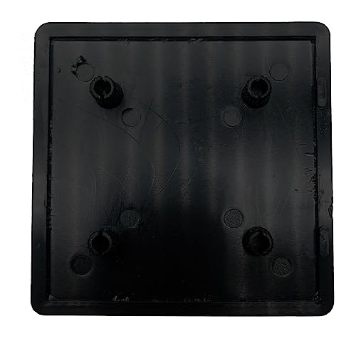 Image of 8080 European Standard Black Square Plastic Aluminum Profile End Caps, 80x80mm (10pcs)