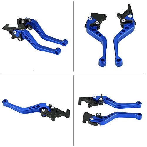 Keenso KEENSOGVO6WAGZQK-02 1 Pair Motorcycle Clutch Lever And Brake, Blue Corrosionproof Break And Clutch Levers Brake Lever Handle Dirt Bike Accessories thumb #2