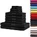 Produktbild NatureMark 10 TLG. Frottier Handtuch-Set Verschiedene Größen 4X Handtücher, 2X Duschtücher, 2X Gästetücher, 2X Waschhandschuhe - Premium Qualität (10 TLG. Frottier Set, Schwarz)