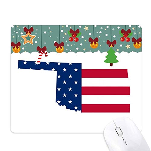 Tapis de souris antidérapant Oklahoma drapeau États-Unis pour une glisse fluide