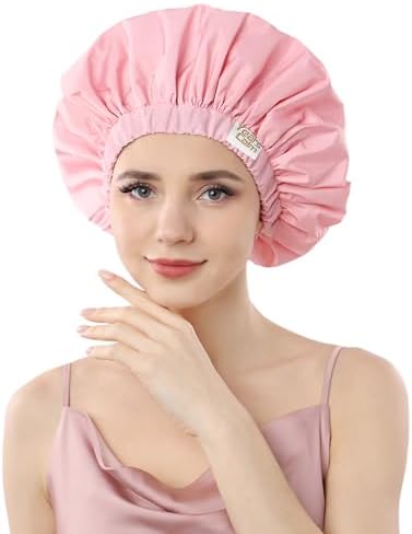 Extra Large Waterproof Shower Cap Women Single Layer - United Kingdom