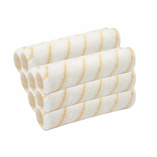 Wideskall Reuseable Paint Roller Cover 9" X 3/8" Inch Nap Washable Pvc Plastic Core (Pack Of 8) #TOP12