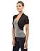 PattyBoutik Women's Pleated Sides Bolero Shrug (Black S)