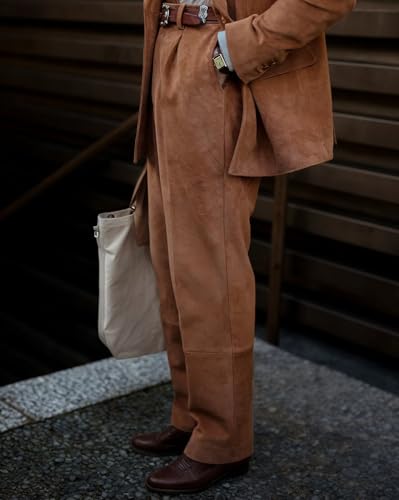 Suede Suits for Men with Tie 3 Piece Double Breasted Mens Suit Formal Peak Lapel Mens Suits for Wedding Grooms3