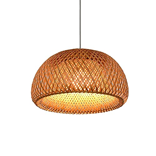 Chandelier rétro bois noble avec son pendoir de style abat-jour