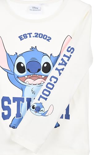 Lilo et Stitch, camiseta de manga larga, niña, blanco, 4 años
