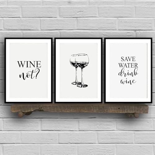 Peinture sur toile humoristique de cuisine avec citations de vin pour vos repas entre amis