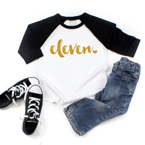 Bump and Beyond Designs Girl Eleventh Birthday Shirt, Eleven Year Old Outfit2