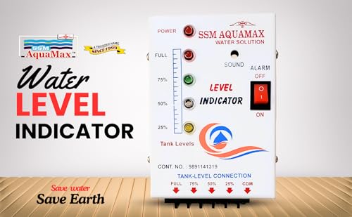 Image of SSM Aquamax Water Level Indicator Plus Overflow Alarm,Complete Set of 6 Core Wire, Sensor and 4 Level Indication Device.