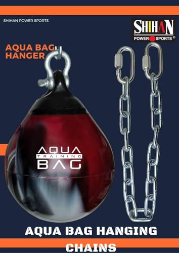 AQUA Water Punch Bag Chain 24inch x 400g Hanging adjustable Steel Chain with locking 1 pair carabiners - Image 2