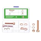 uxcell Hex Socket Bolts Kits (M8), Red Copper Cup-Shaped Head Cap Hexagon Socket Head Cap Screws