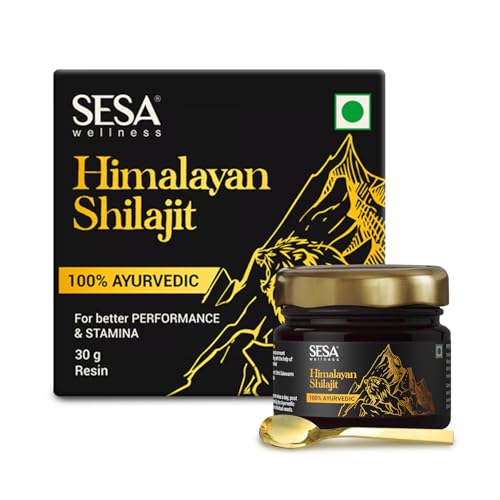 SESA Himalayan Shilajit Original 30 g Shilajeet Resin -100% Ayurvedic Helps boost Strength, Endurance & Immunity with 70%+ Fulvic Acid (Contains Lab Certificate), 30 g