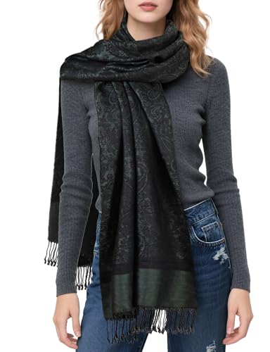 Pashmina Shawl Wrap for Women, Paisley Pashmina Rave Scarf, Shawls and Wraps for Evening Dresses Festivals All Seasons2
