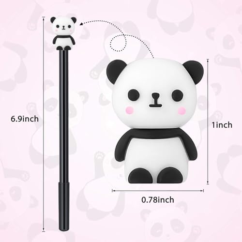 20 bolígrafos gel negro panda pack escolar miniatura 2