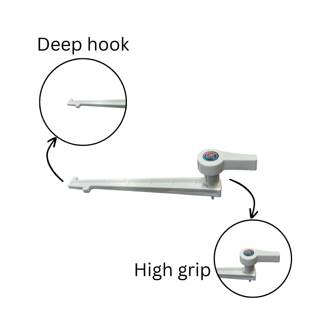 TILEINDIA Cistern Handel |Plastic Toilet Flush Tank Lever Handle (Parry Type, White) 2