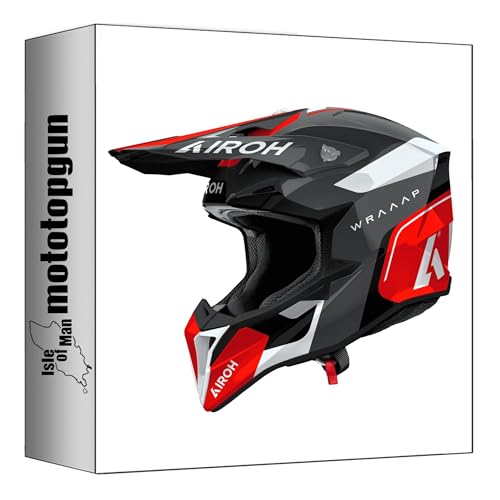 Casque moto tout-terrain Airoh Wraaap avec ventilation aérodynamique maximale