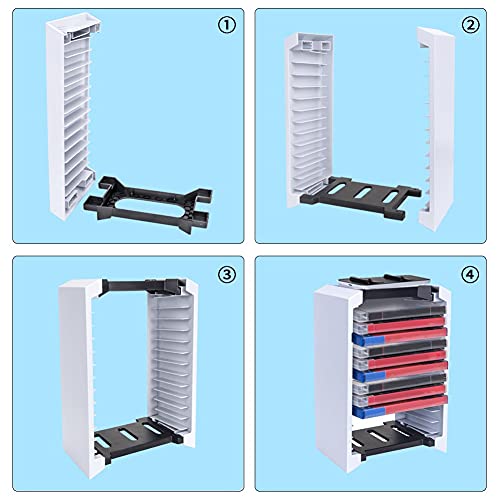 image for iayokocc Universal Game Storage Rack, Video Game Storage Set, Includes
