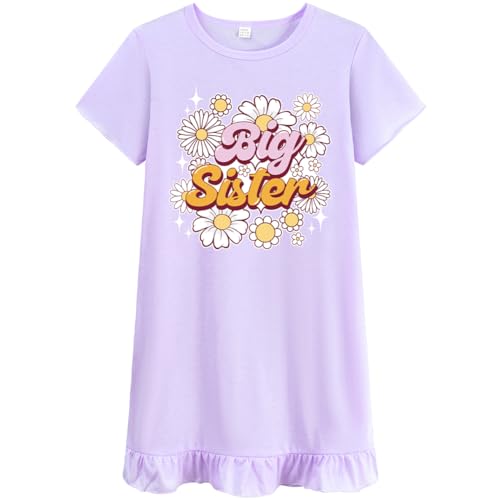 Little Hand Kids Girls Nightgown Night Dress Summer Sleep Dress Cute Cartoon Prints Cat Icecream Elephant Pajama