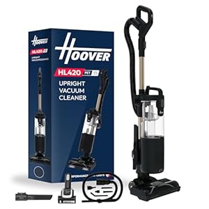 Hoover HL4 Upright Vacuum Cleaners 850W Lift-Away, Anti-Hair Wrap, Anti-Allergy with LED Headlights, 2.5L Bin, 7.6m Cord, Crevice Tool, Pet Tool and Car Tool Black/Gold HL420PTC