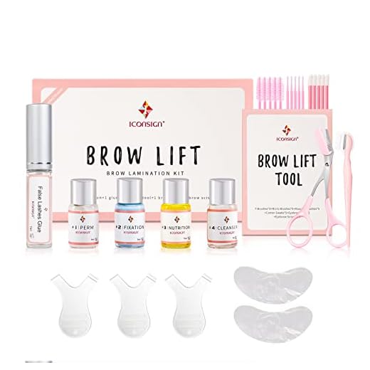 ICONSIGN Kit de Lamination de Sourcils, Kit de Lifting de Sourcils Semi-Permanent Professionnel,Durée de vie jusqu'à 8 semaines, Convient pour le salon et la maison