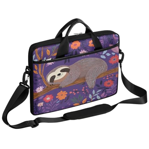 Bolso para laptop de 15 pulgadas Sloth Branch Flowers miniatura 1