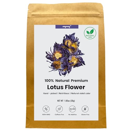 Premium Perfume Lotus Dried Natural Flowers Tea Whole Flower | Non GMO, Caffeine-free (Flower Tea)