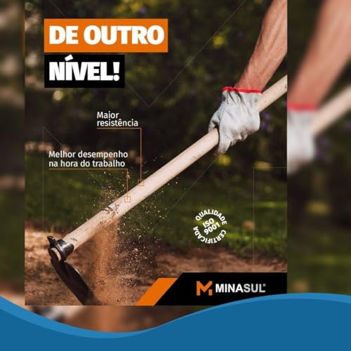 Enxada Mini Com Cabo - Capinar Horta Jardim Em Aço 15 Cm