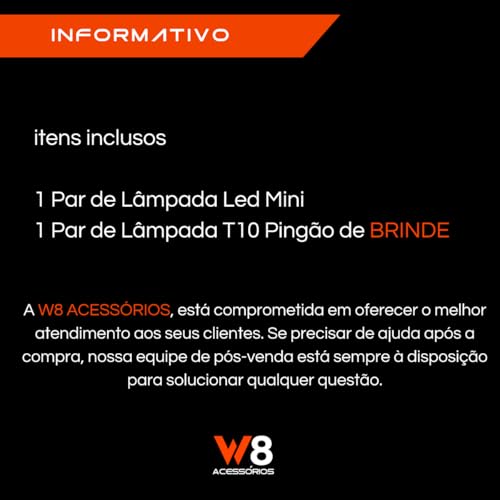 Kit Super LED Gol G7 2017 2018 2019 2020 2021 Farol Alto e Baixo Foco Simples 20000 Lumens Iluminaçã