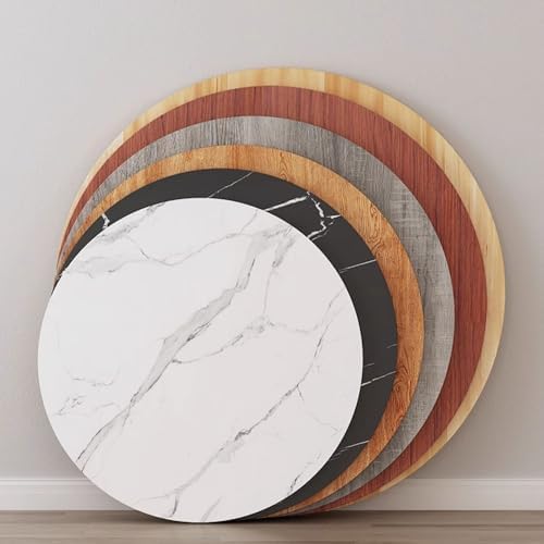 Solid Wood Round Dining Table Top - 60cm Teak Countertop for Coffee Table, Garden Table, Dining Table - Smooth Finish, Durable & Stylish Design