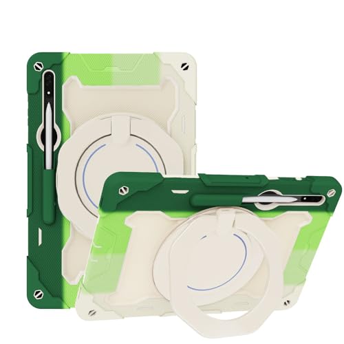 Armure silicone verte pour Samsung Tab S9 Ultra avec béquille et porte-stylet JZ