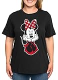 Womens Plus Size Top Mouse T-Shirt, Women's Summer Tops (Black, 3X)