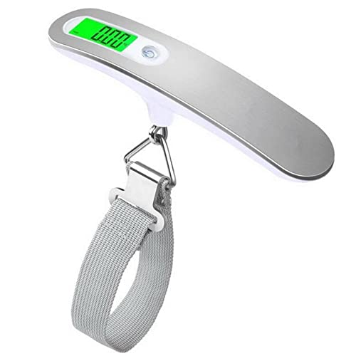 50kg/10g Digital Luggage Scale Portable Electronic Suitcase Travel Weight Scale Scale Steelyard 110lbs Balance Hook Hanging C9w6