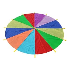 DINHEAROM Regenbogen Spiel-Fallschirm für Kinder