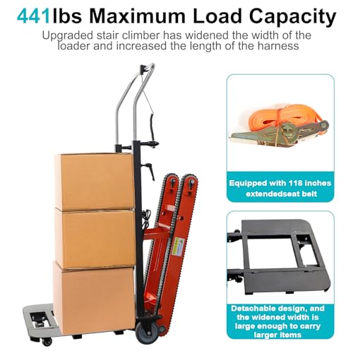 Dolly eléctrico para escaleras, carga máxima 441 lbs miniatura 3