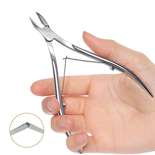 Anyi Cuticle Trimmer Silvery Cuticles Nippers Cuticle Remover Cutter Stainless Steel Cuticle Cutters Professional Pedicure Manicure Tools For Fingernails And Toenails #TOP2