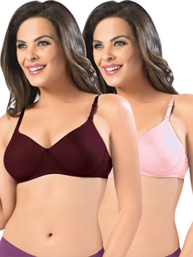 Image of SONARI Women's Non-Padded T-Shirt Bra | Wire-Free, Medium Coverage, Comfortable Polyester-Cotton Blend Fabric | Adjustable Straps, Ideal for Sports Catwalk